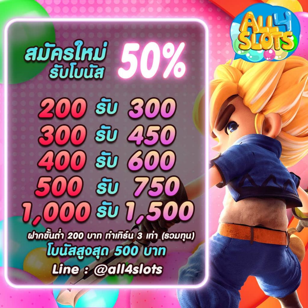 เทคนิคการเล่น pgslot โบนัส 50